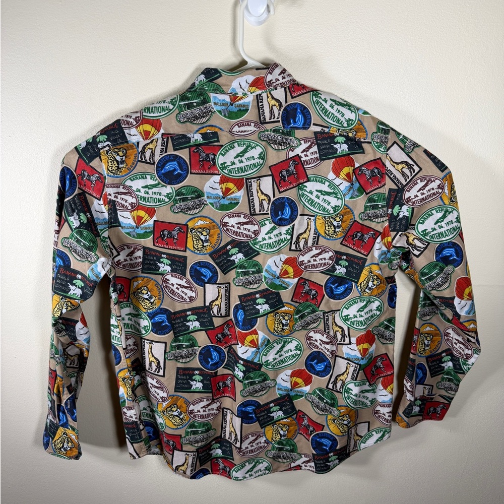 Banana Republic Multicolor Patterned Button Down … - image 4